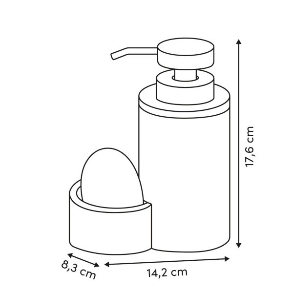 Δοχείο Υγρού Πιάτων + Θήκη Για Σφουγγάρι F-V Come 190220