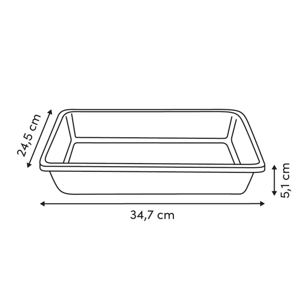 Αντικολλητικό Ταψί Ορθογώνιο (34.7x24.5x5) F-V Harmony 209667