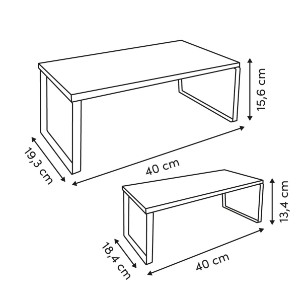 Ράφια Οργάνωσης (Σετ 2τμχ) F-V Ordera Clay 179698A