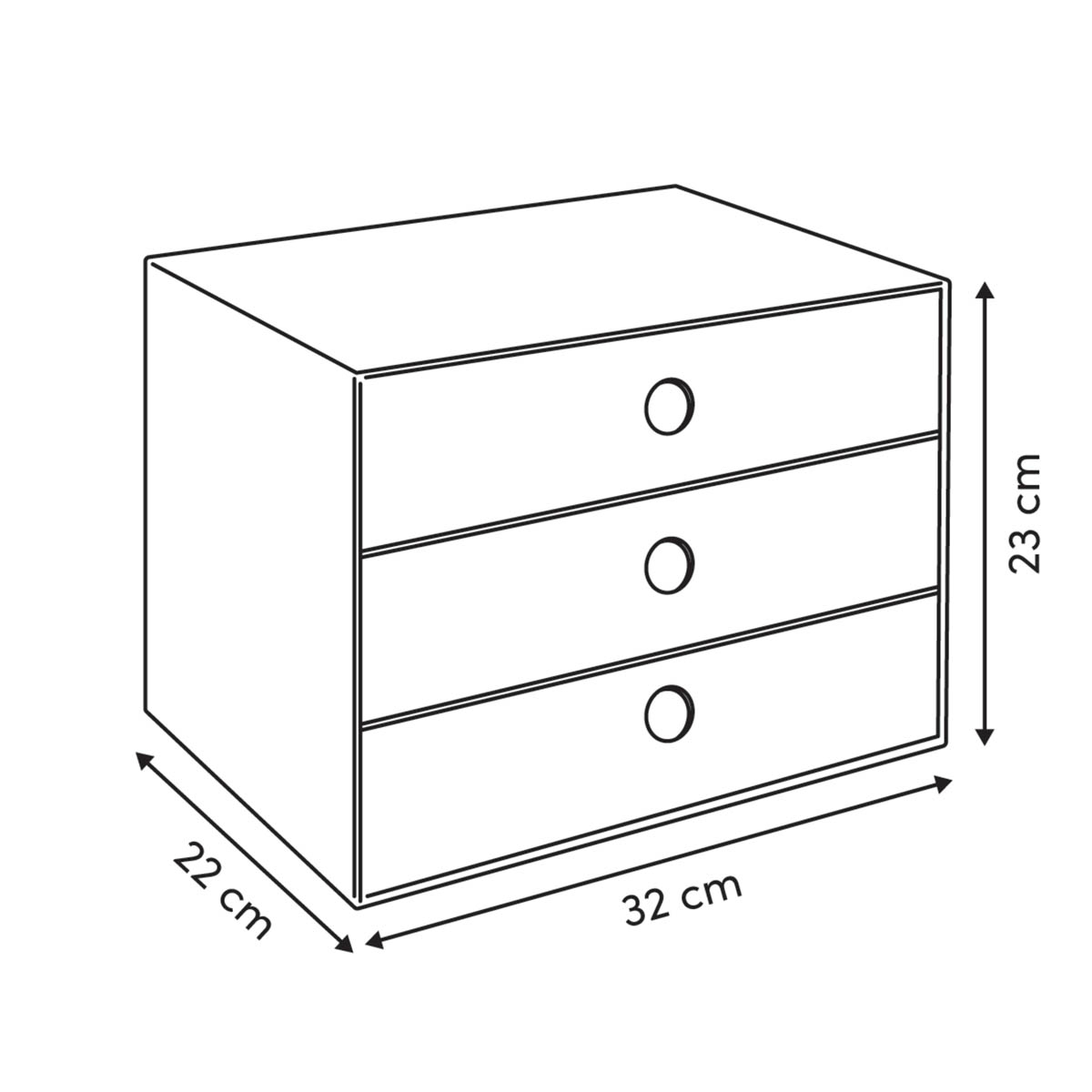 Θήκη Οργάνωσης με Συρτάρια (32X22X23) F-V Florea 212752 Home Οργάνωση & Αποθήκευση Γραφείου Spitishop
