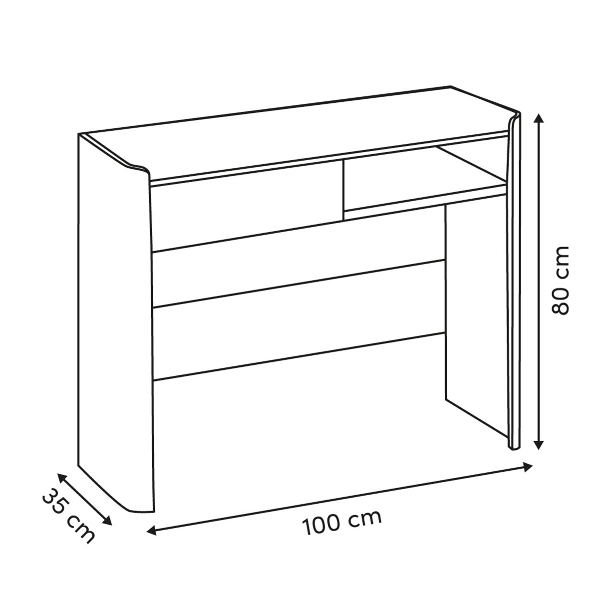 Κονσόλα Εισόδου (100X35X80) F-V Roundy 212823 Home Έπιπλα Μπουφέδες - Κονσόλες Spitishop