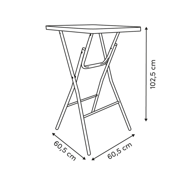 Πτυσσόμενο Τραπέζι Μπαρ (60.5x60.5x102.5) F-V Flexy 212852
