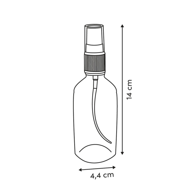 Γυάλινο Μπουκάλι Ψεκασμού 100ml (Φ4.4x14) F-V Tint 214754