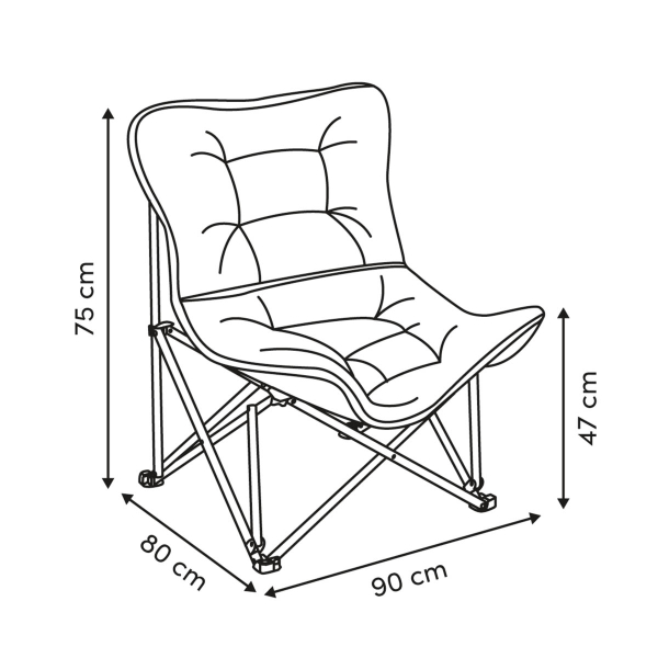 Καρεκλάκι Παραλίας Μεταλλικό Πτυσσόμενο F-V Oslo 213512