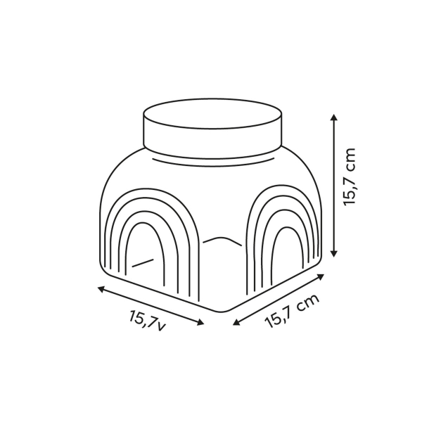 Δοχείο Αποθήκευσης 2.4lt Με Αεροστεγές Κλείσιμο F-V Arche 213481