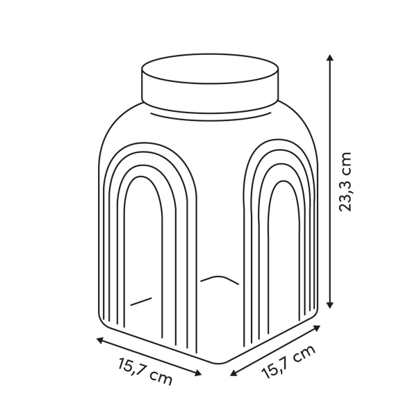 Δοχείο Αποθήκευσης 4lt Με Αεροστεγές Κλείσιμο F-V Arche 213482