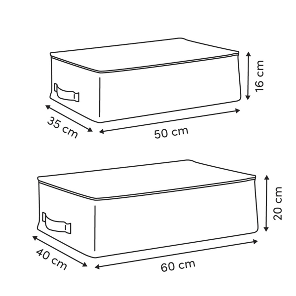 Θήκη Αποθήκευσης Ρούχων (Σετ 2τμχ) F-V Florea 212773
