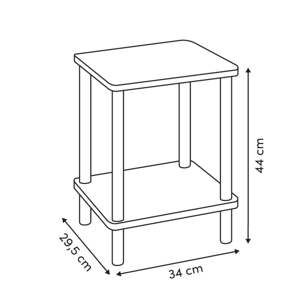 Κομοδίνο Με Ράφι (34x29.5x44) F-V Come 212855