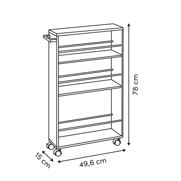 Τρόλεϊ/Ραφιέρα 4 Θέσεων (15x50x78) F-V Come 212859