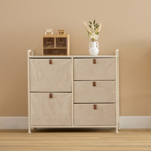 Συρταριέρα 5 Θέσεων (83x29x77) F-V Tissa Beige 138933A