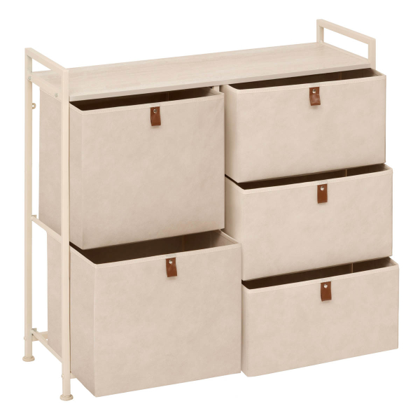 Συρταριέρα 5 Θέσεων (83x29x77) F-V Tissa Beige 138933A