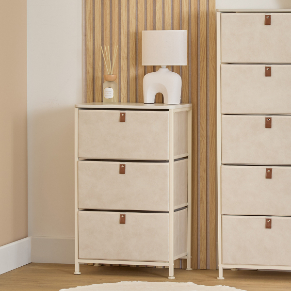 Συρταριέρα 3 Θέσεων (45x30x73) F-V Tissa Beige 193572A