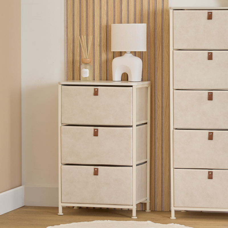 Συρταριέρα 3 Θέσεων (45x30x73) F-V Tissa Beige 193572A