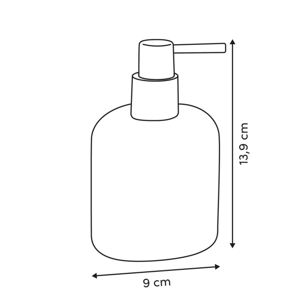 Dispenser Μπάνιου 290ml (Φ9x14) F-V Olea Beige 213311