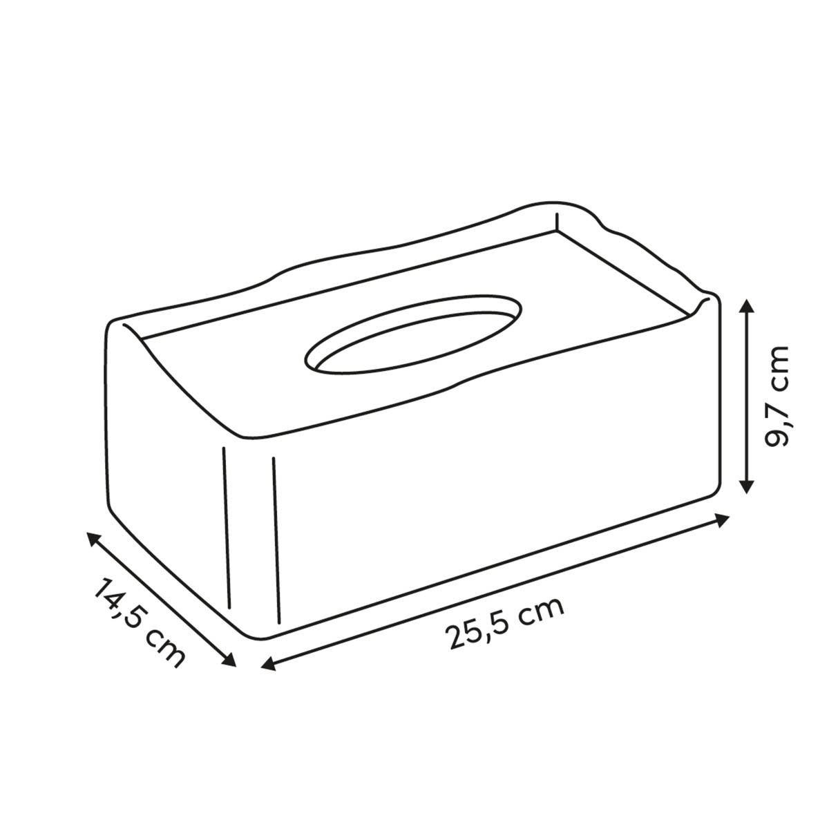 Θήκη για Χαρτομάντηλα (25 8X14 5X9 7) F-V Olea Beige 213318 Home Μπάνιο Αξεσουάρ Μπάνιου Θήκες Spitishop