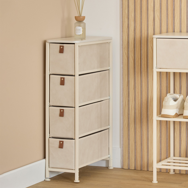 Συρταριέρα 4 Θέσεων (48x20x77) F-V Tissa Beige 130140A