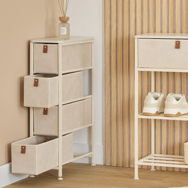 Συρταριέρα 4 Θέσεων (48x20x77) F-V Tissa Beige 130140A