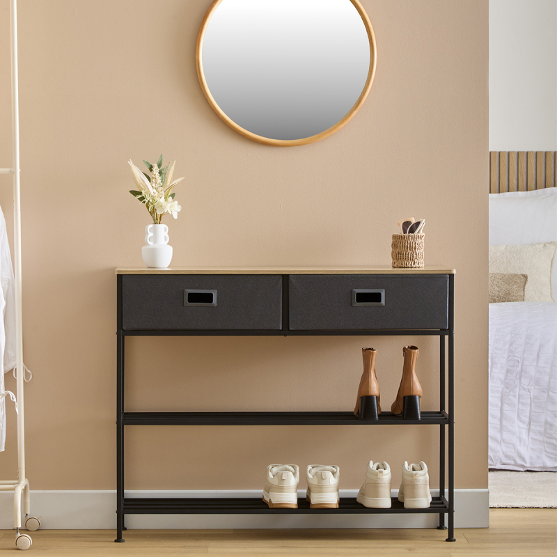 Κονσόλα Εισόδου - Παπουτσοθήκη (100x30x80) F-V Tissa D.Grey 212878