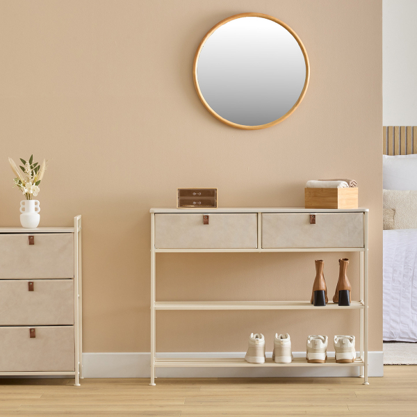 Κονσόλα Εισόδου - Παπουτσοθήκη (100x30x80) F-V Tissa Beige 212878A