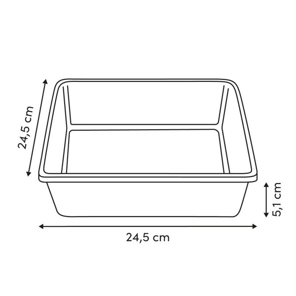 Αντικολλητικό Ταψί Τετράγωνο (24.5x24.5x5) F-V Harmony 209737