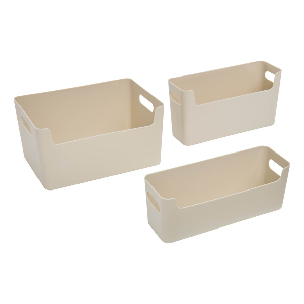 Κουτιά Αποθήκευσης (Σετ 3τμχ) F-V Beige 190289