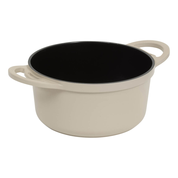 Αντικολλητική Κατσαρόλα Ατμού (24εκ.) Χυτού Αλουμινίου F-V Aluro Taupe 189457D