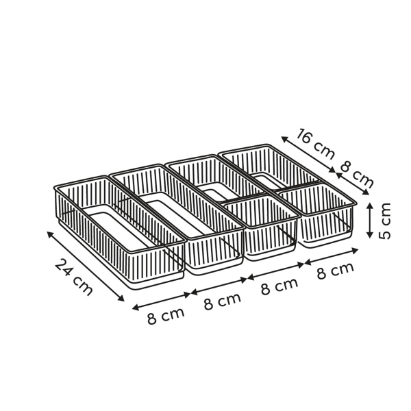 Θήκες Οργάνωσης Συρταριών (Σετ 6τμχ) F-V Plastor 214771