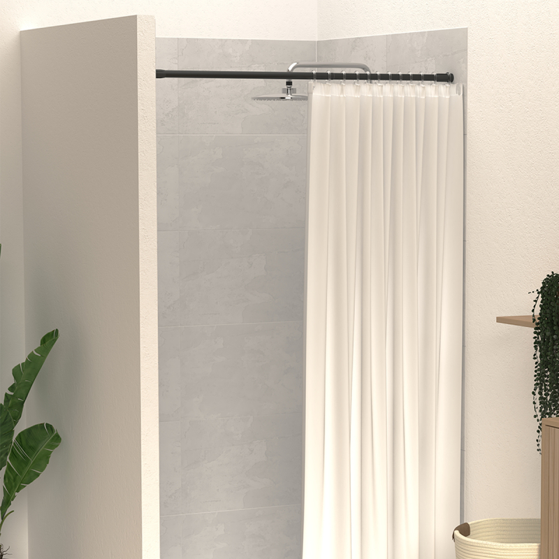 Πτυσσόμενος Βραχίονας Μπάνιου 70-120cm F-V Black 105403A