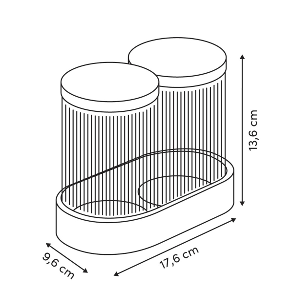 Βαμβακοθήκη & Δοχείο Για Μπατονέτες (Σετ) F-V Cork 214775