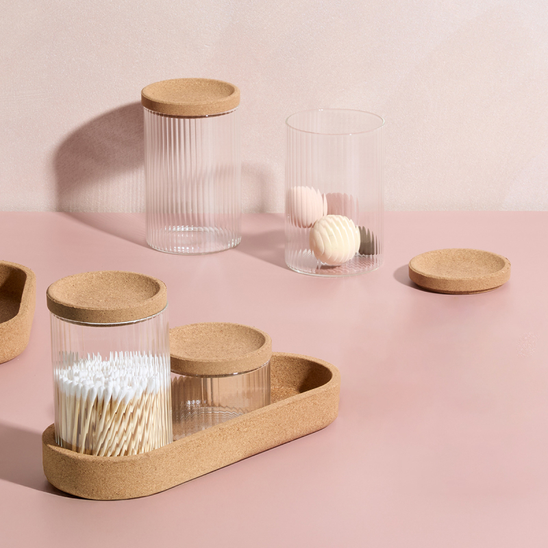 Δοχεία Οργάνωσης Μπάνιου (Σετ 4τμχ) F-V Cork 214776