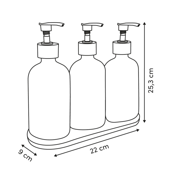 Dispenser Μπάνιου 500ml (Σετ 3τμχ) F-V 214782