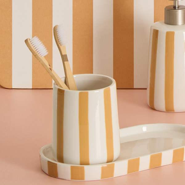 Ποτηροθήκη Μπάνιου (Φ8.7x10) F-V Strio Wheat 214787B