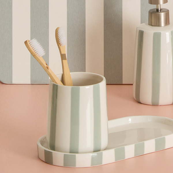 Ποτηροθήκη Μπάνιου (Φ8.7x10) F-V Strio Green 214787C