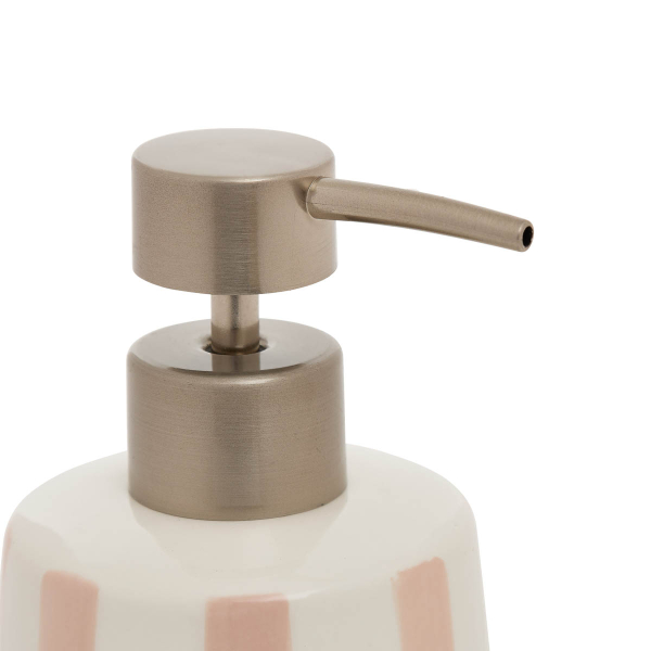 Dispenser Μπάνιου 400ml (Φ8.6x17.3) F-V Strio Pink 214790A