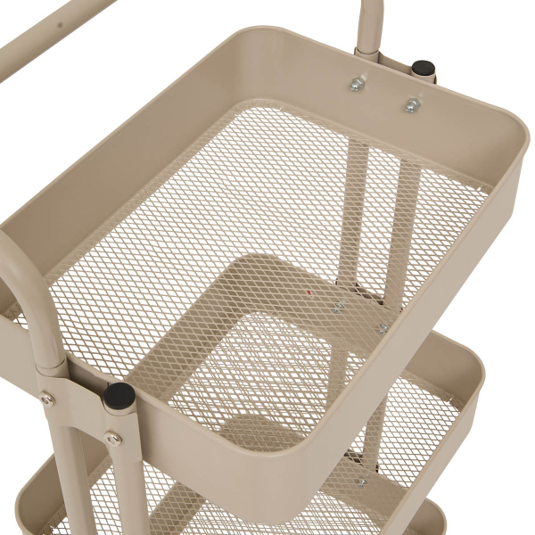 Τρόλεϊ/Ραφιέρα 3 Θέσεων (45x36.5x86) F-V Colour 190099A Argile