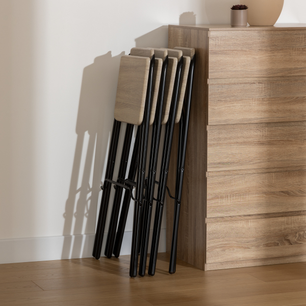 Σκαμπό Μπαρ Με Πλάτη Αναδιπλούμενο (50x47.5x98) F-V Louna 140448D