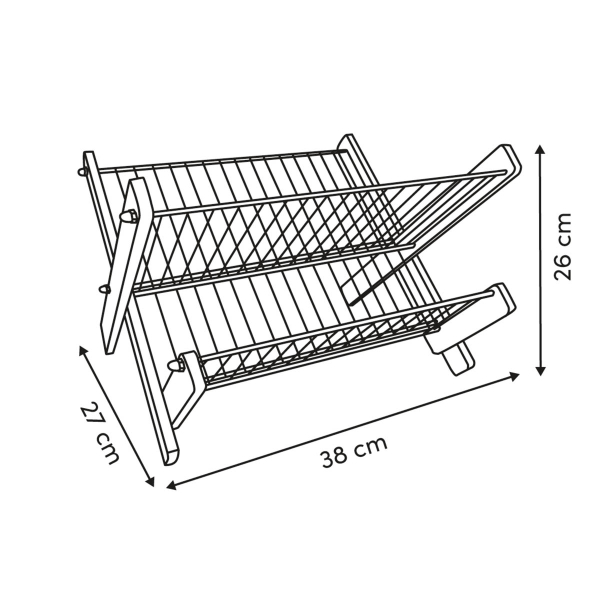 Πτυσσόμενο Στραγγιστήρι Πιάτων Διώροφο (49.5x30x37) F-V Black 190142