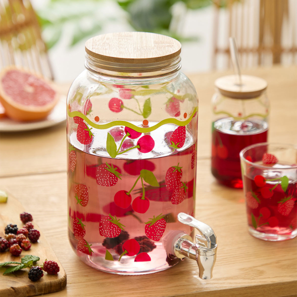 Βάζο Γυάλινο Με Βρυσάκι 4lt S-D Fruity Cherry 213920