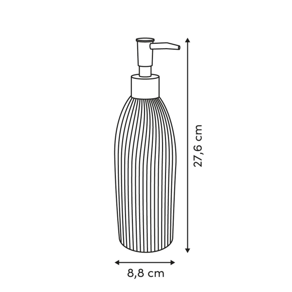 Dispenser Μπάνιου 850ml (Φ8.8x27.6) F-V Ceramic 214724 White