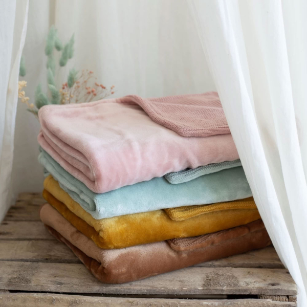 Κουβέρτα Πλεκτή Αγκαλιάς (75x100) 2 Όψεων Trois Kilos Sept Σάπιο Μήλο 55-8115065