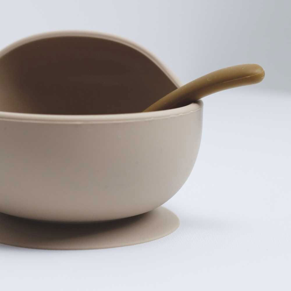 Μπωλ Σιλικόνης & Κουτάλι Trois Kilos Sept Εκρού 55-8530003