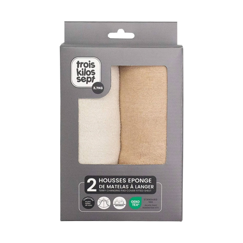 Καλύμματα Αλλαξιέρας (Σετ 2τμχ) Trois Kilos Sept Μπεζ/Εκρού 55-8075108