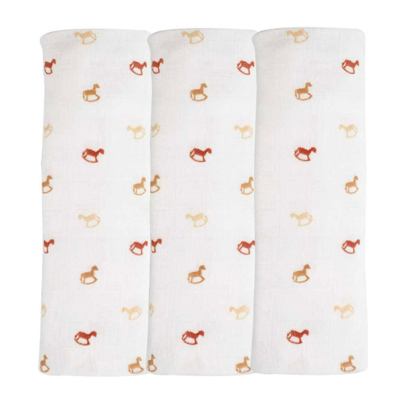 Μουσελίνες/Πάνες Αγκαλιάς (Σετ 3τμχ) Trois Kilos Sept Αλογάκια 55-8135055