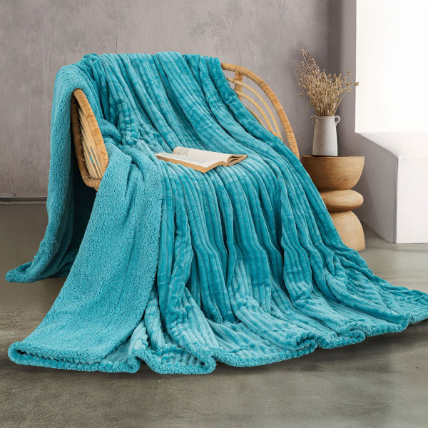 Κουβέρτα Fleece Υπέρδιπλη Με Γουνάκι (220x240) Rythmos Jollein