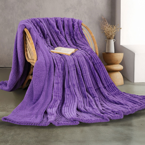 Κουβέρτα Fleece Υπέρδιπλη Με Γουνάκι (220x240) Rythmos Jollein