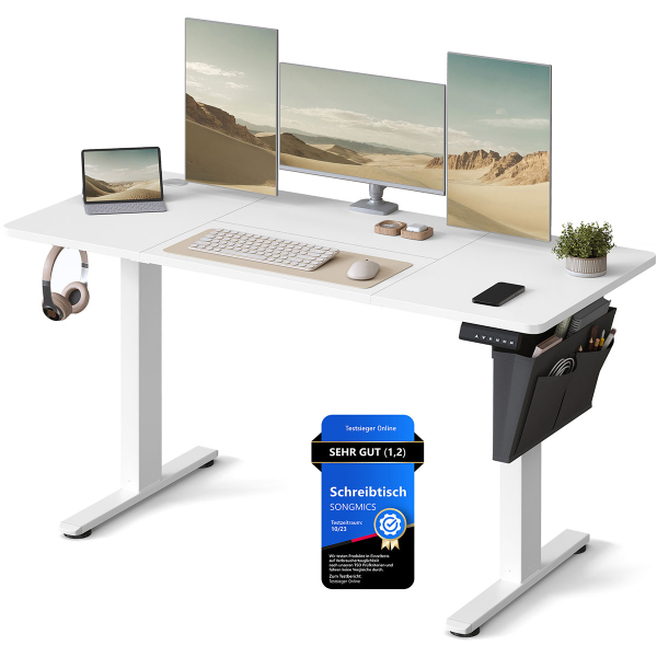 Ηλεκτρικό Γραφείο (140x60x72/120) Με Ρυθμιζόμενο Ύψος Songmics LSD134WZ04