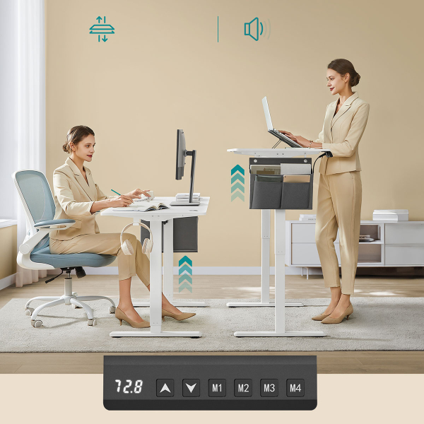 Ηλεκτρικό Γραφείο (140x60x72/120) Με Ρυθμιζόμενο Ύψος Songmics LSD134WZ04