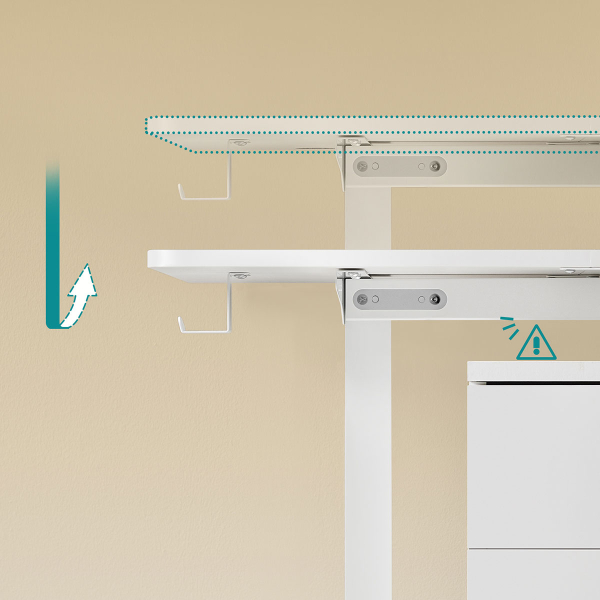 Ηλεκτρικό Γραφείο (140x60x72/120) Με Ρυθμιζόμενο Ύψος Songmics LSD134WZ04