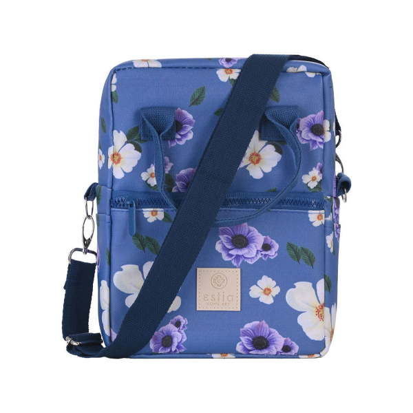 Ισοθερμική Τσάντα Φαγητού 7lt Estia Save The Aegean Garden Blue 01-22624