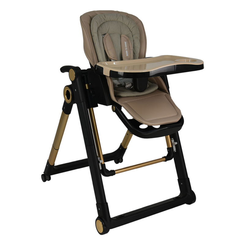 Καρεκλάκι Φαγητού Αναδιπλούμενο (6+ Μηνών/Έως 15kg) - Κούνια (0+ Μηνών/Έως 9kg) Bebe Stars Yum-Yum Mocha 870-182